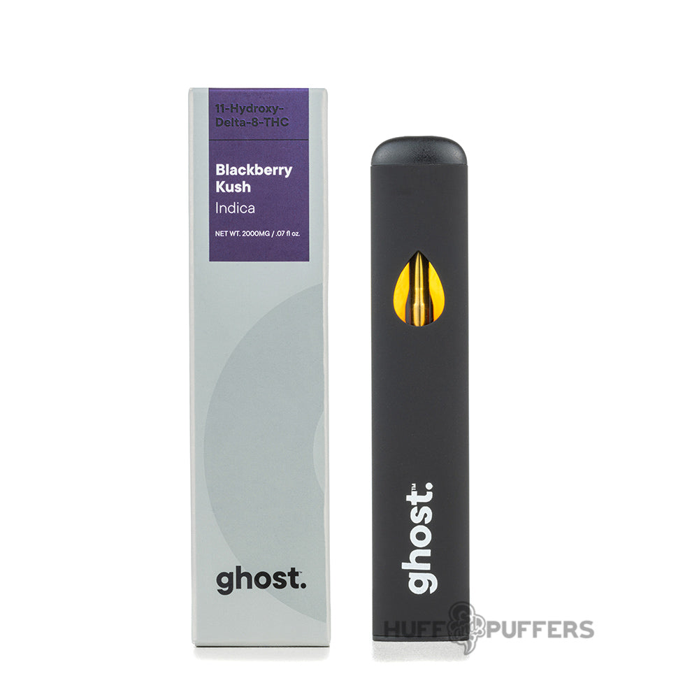 ghost delta 11 and delta 8 disposable 2g blackberry kush with pen