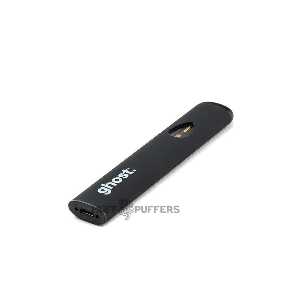 ghost live resin tchp disposable laying down overhead view