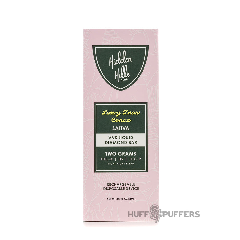 hidden hills club disposable device limey znow conez