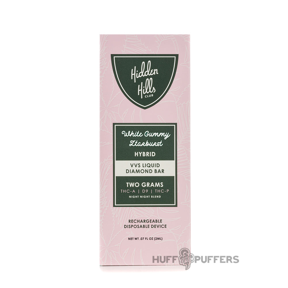 hidden hills club disposable device white gummy ztarburst