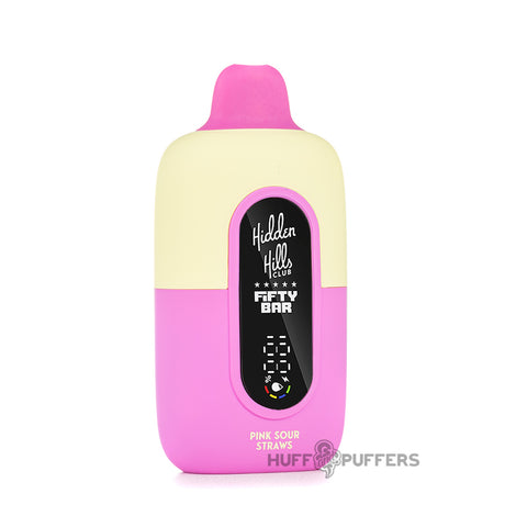 hidden hills club fifty bar vape pink sour straws