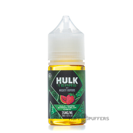 mighty vapors hulk tears salt straw-melon chew 30ml e-juice bottle
