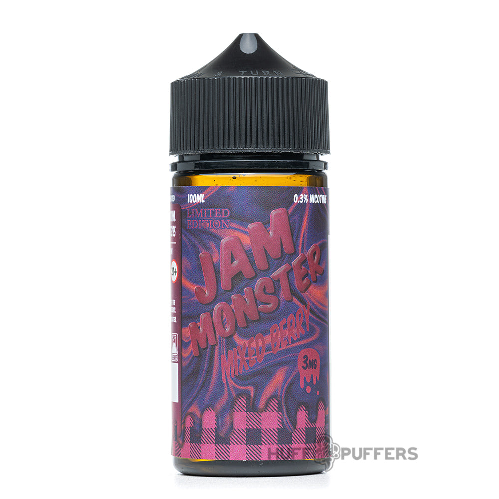 jam monster mixed berry 100ml e-juice bottle