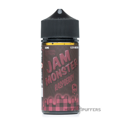 jam monster raspberry 100ml e-juice bottle