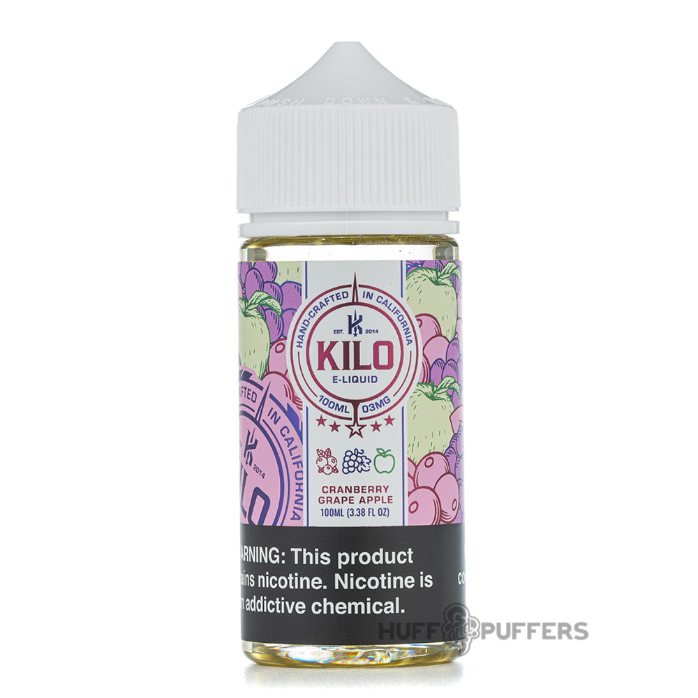 kilo e liquids cranberry grape apple 100ml e-juice bottle