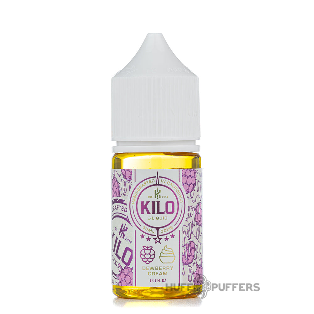 kilo salt dewberry cream 30ml e-juice bottle