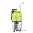 neon green black spatter lookah dragon egg dab rig