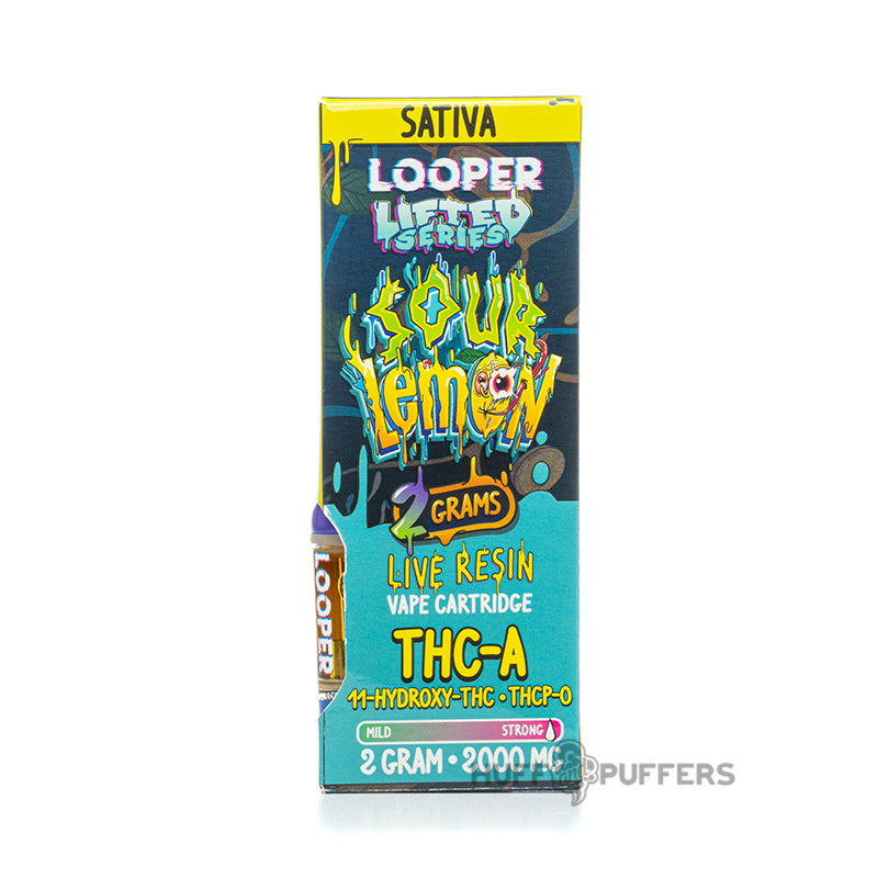 Looper Lifted Series Cartridge 2G Sour Lemon sativa packaging