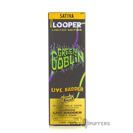 Looper Live Badder Disposable Vape 2G Sativa green goblin