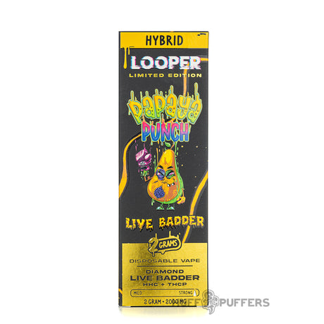 Looper Live Badder Disposable Vape 2G hybrid papaya punch