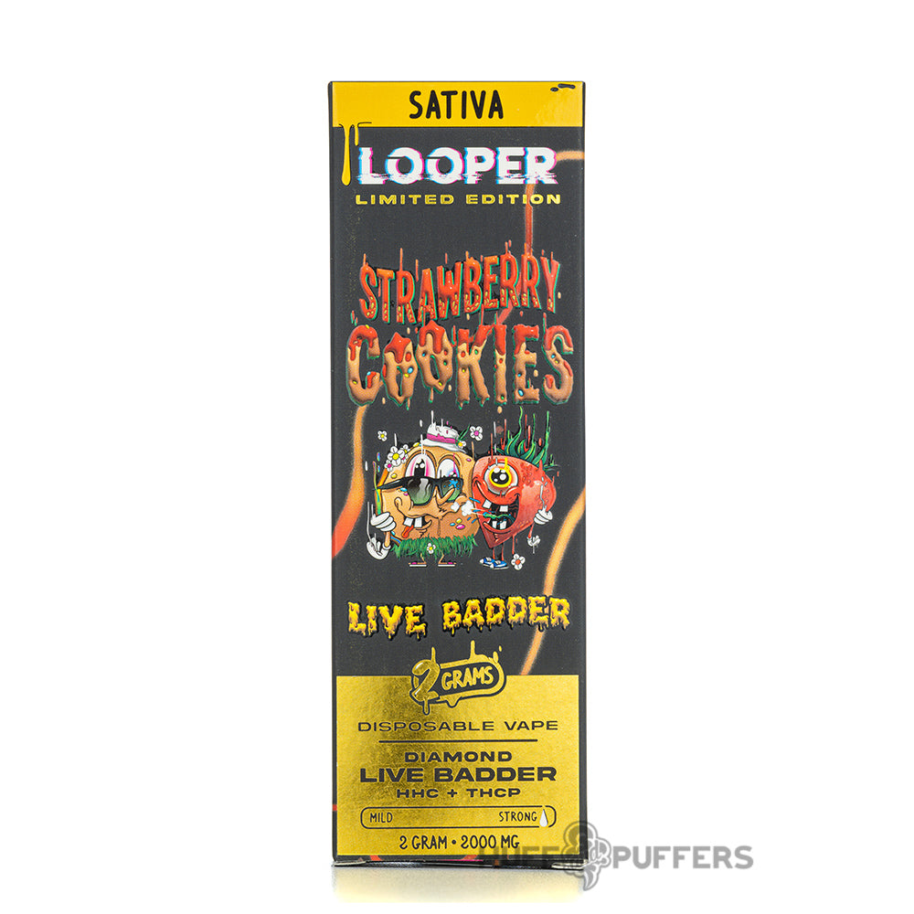 Looper Live Badder Disposable Vape 2G Sativa strawberry cookies