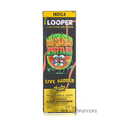 Looper Live Badder Disposable Vape 2G indica watermelon zkittles