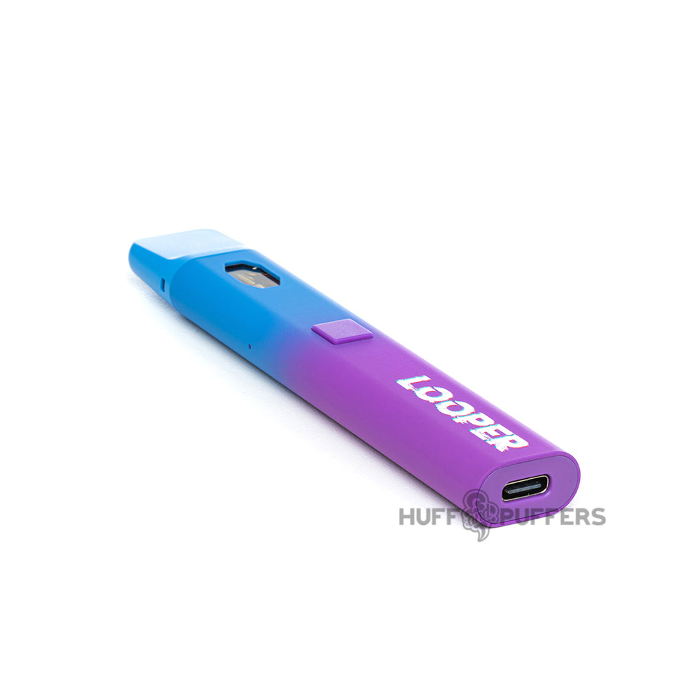 Looper Live Badder Disposable Vape 2G hybrid laying down bottom view