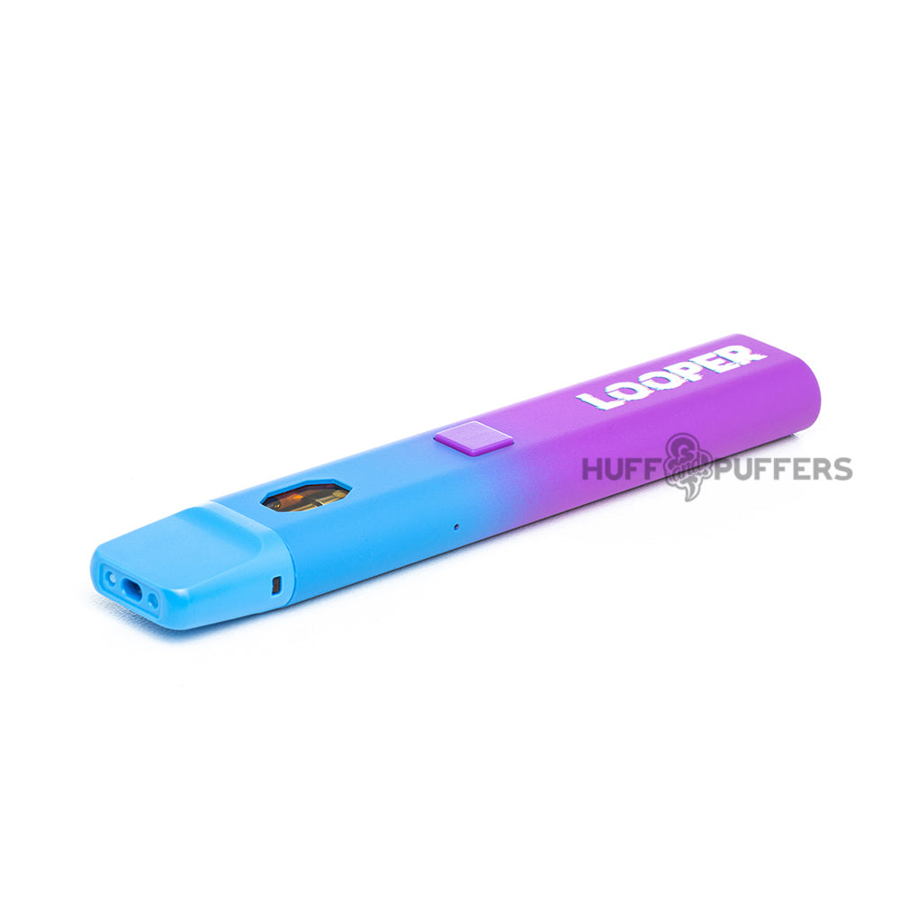 Looper Live Badder Disposable Vape 2G Sativa laying down top view