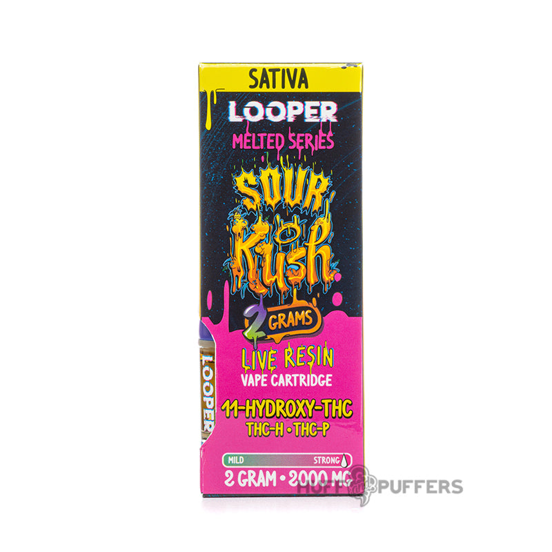 looper melted series cartridge 2g hybrid sour kush packaging