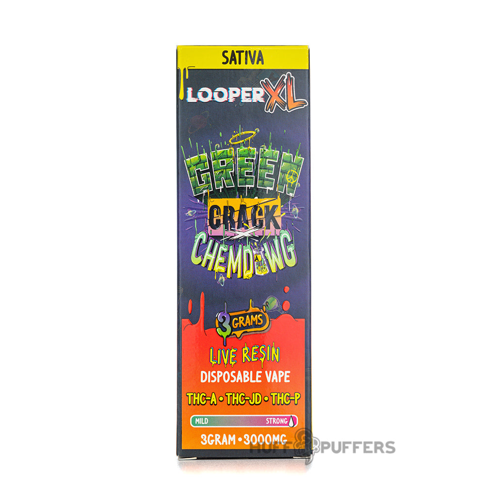 looper xl disposable vape 3g green crack x chemdawg sativa