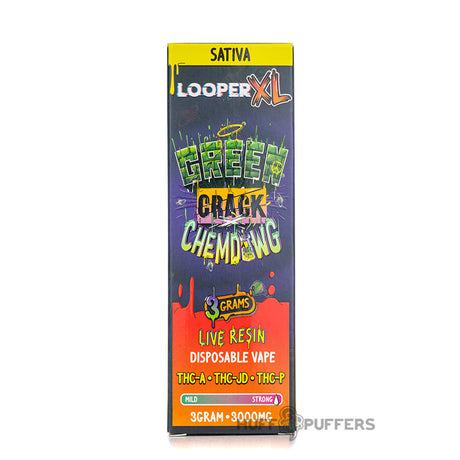 looper xl disposable vape 3g green crack x chemdawg sativa