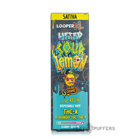 looper xl disposable vape 3g sour lemon lifted series sativa