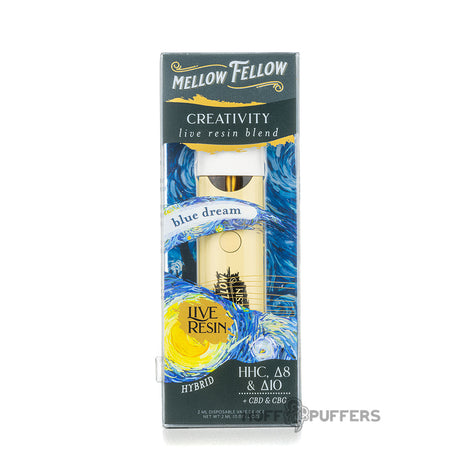 mellow fellow creativity live resin blend disposable 2ml blue dream