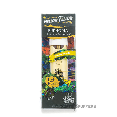 mellow fellow euphoria live resin blend 2ml disposable green crack