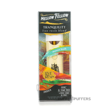 mellow fellow tranquility live resin blend 2ml disposable master kush