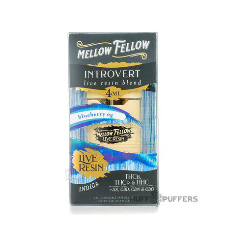 mellow fellow introvert live resin blend disposable 4ml blueberry og