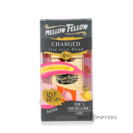 mellow fellow charged live resin blend 4ml disposable strawberry cough