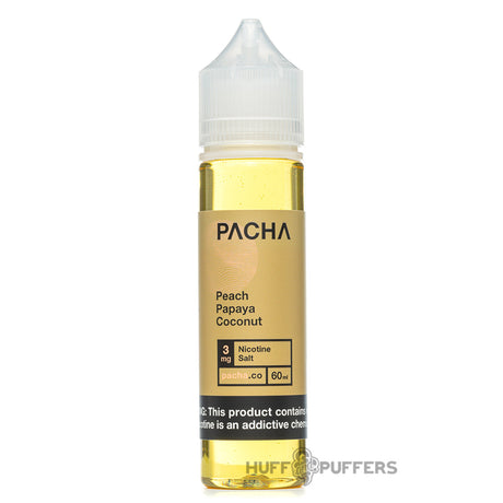 pacha peach papaya coconut 60ml e-juice bottle