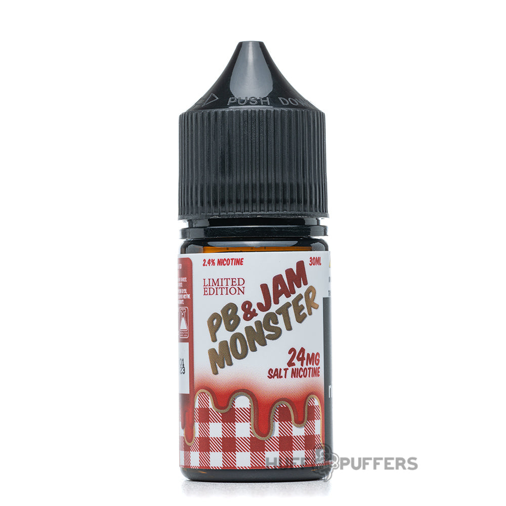 pb & jam monster strawberry 30ml salt nicotine e-juice bottle