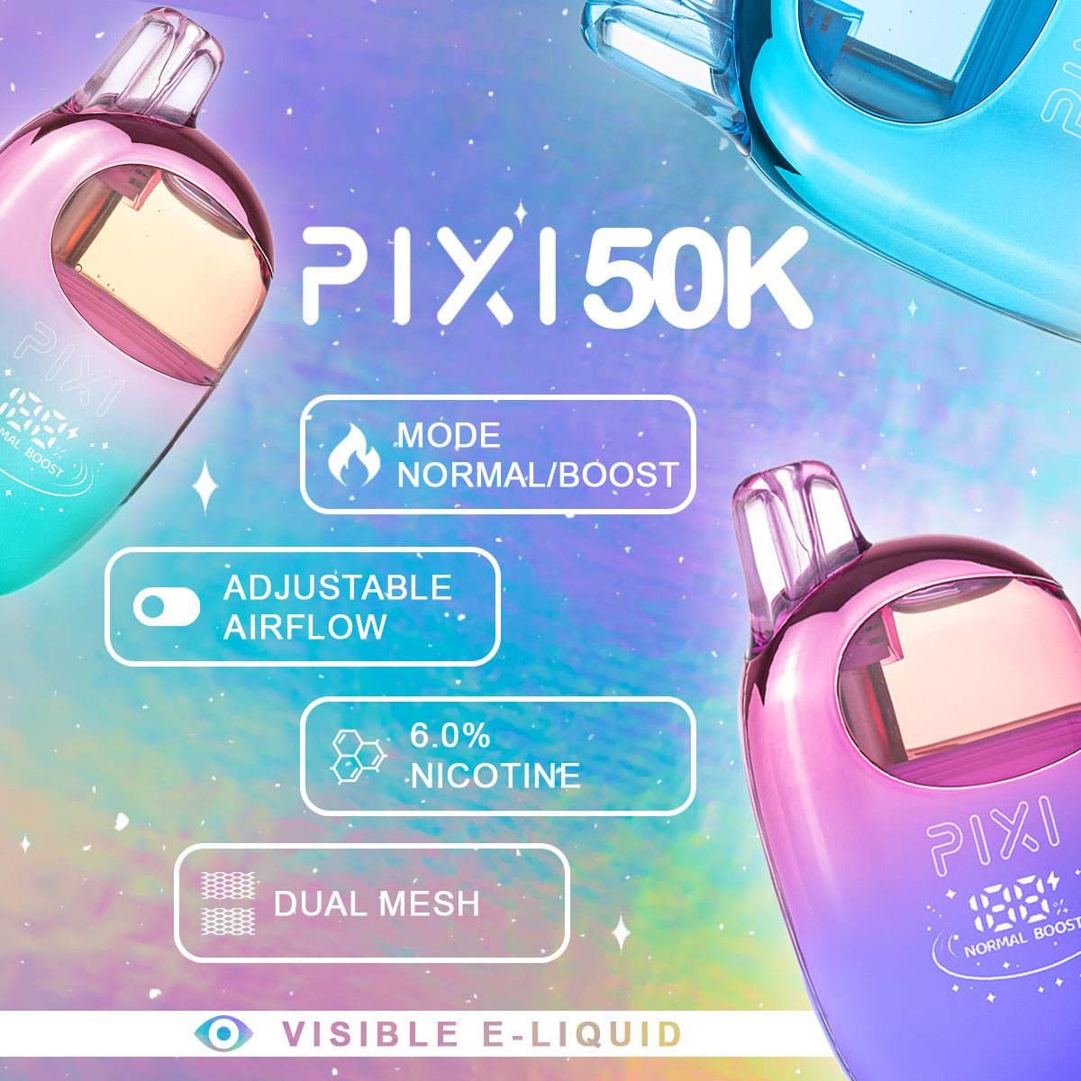 Pixi 50K Disposable Vape features