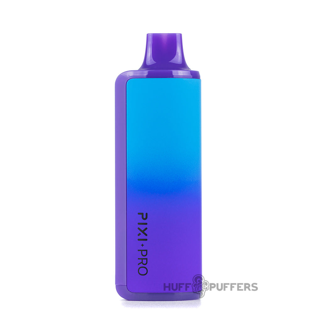 pixi pro disposable vape blue razz grape ice side view