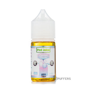pod juice cotton clouds 30ml salt nicotine e-juice bottle
