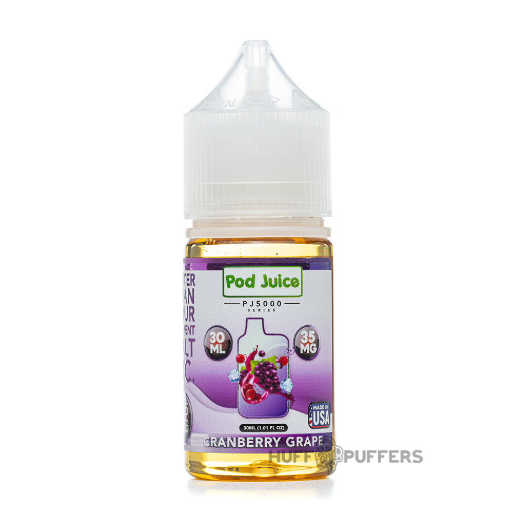 pod juice pj5000 cranberry grape 30ml salt nicotine e-juice bottle