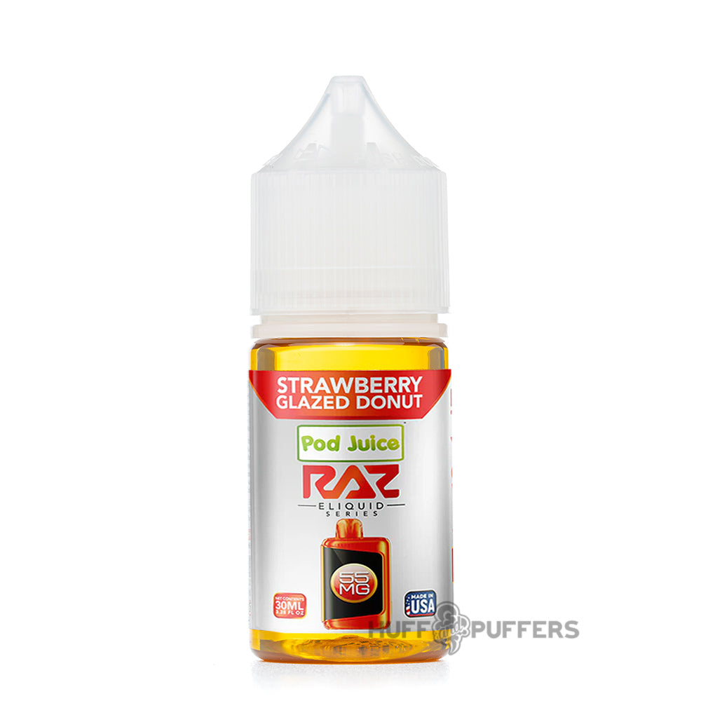 Strawberry Glazed Donut Salt Nic E-Juice | Pod Juice x Raz Strawberry Glazed Donut Salt Nic E-Juice | Pod Juice x Raz