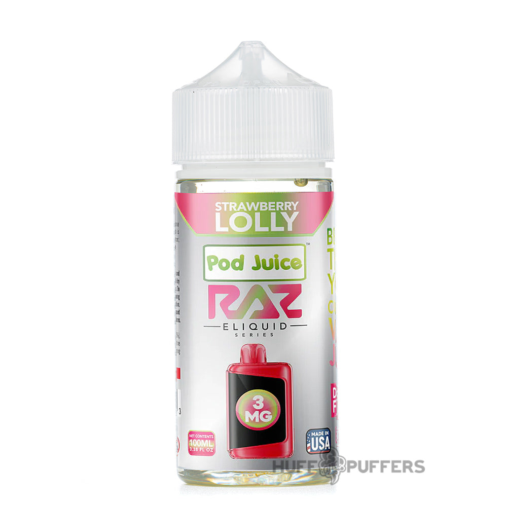 Strawberry Lolly 100mL E-Juice | Pod Juice x Raz $12.99 Strawberry Lolly 100mL E-Juice | Pod Juice x Raz $12.99