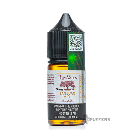 ripe vape salt nicotine san juan miel 30ml e-juice bottle