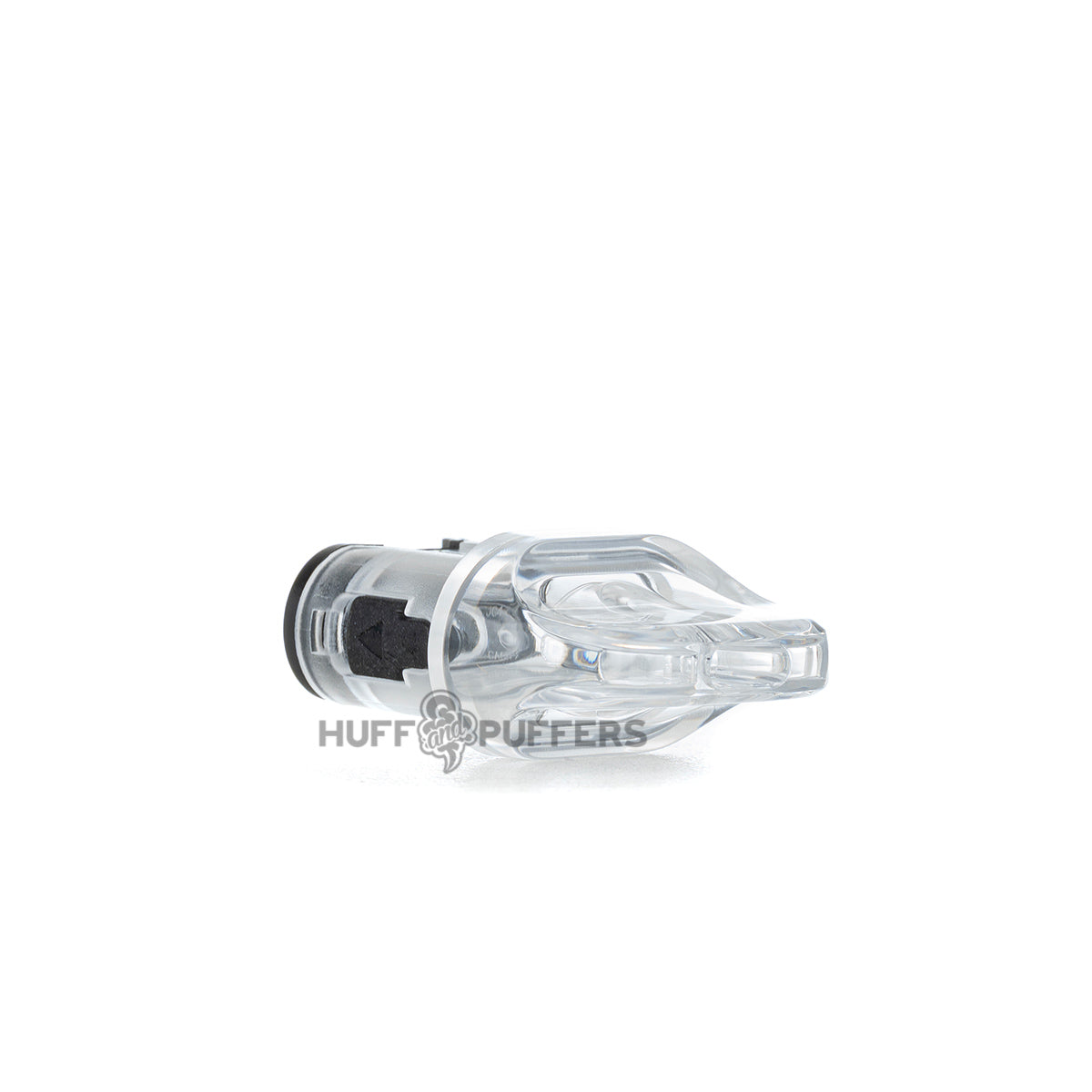 Transparent Smok Novo 4 Empty Pod laying down with view of side silicone fill port