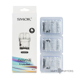 Transparent Smok Novo 4 Empty Pods with packaging
