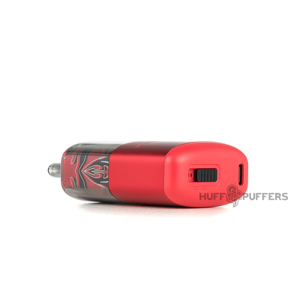 smok spaceman 10k pro disposable vape watermelon ice laying down bottom view