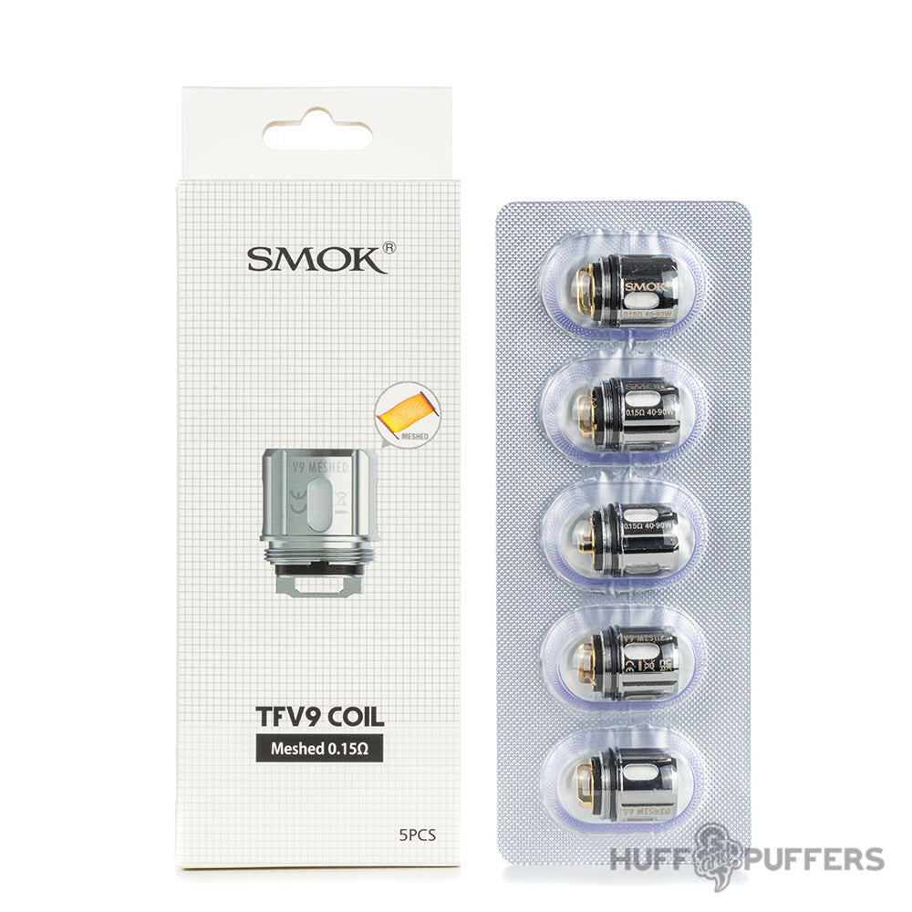 smok tfv9 mesh coils 5 pack with box packaging