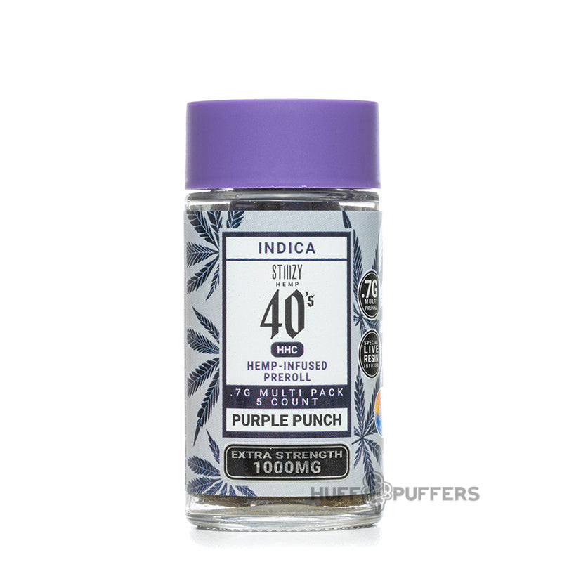 stiiizy 40's hhc pre rolls purple punch indica