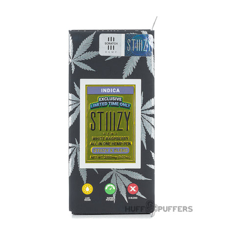stiiizy aio hemp pen white raspberry indica