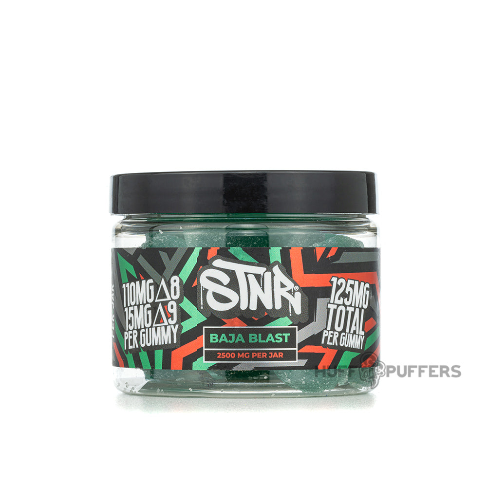 STNR Creations Delta 8 + Delta 9 Gummies 2500mg baja blast