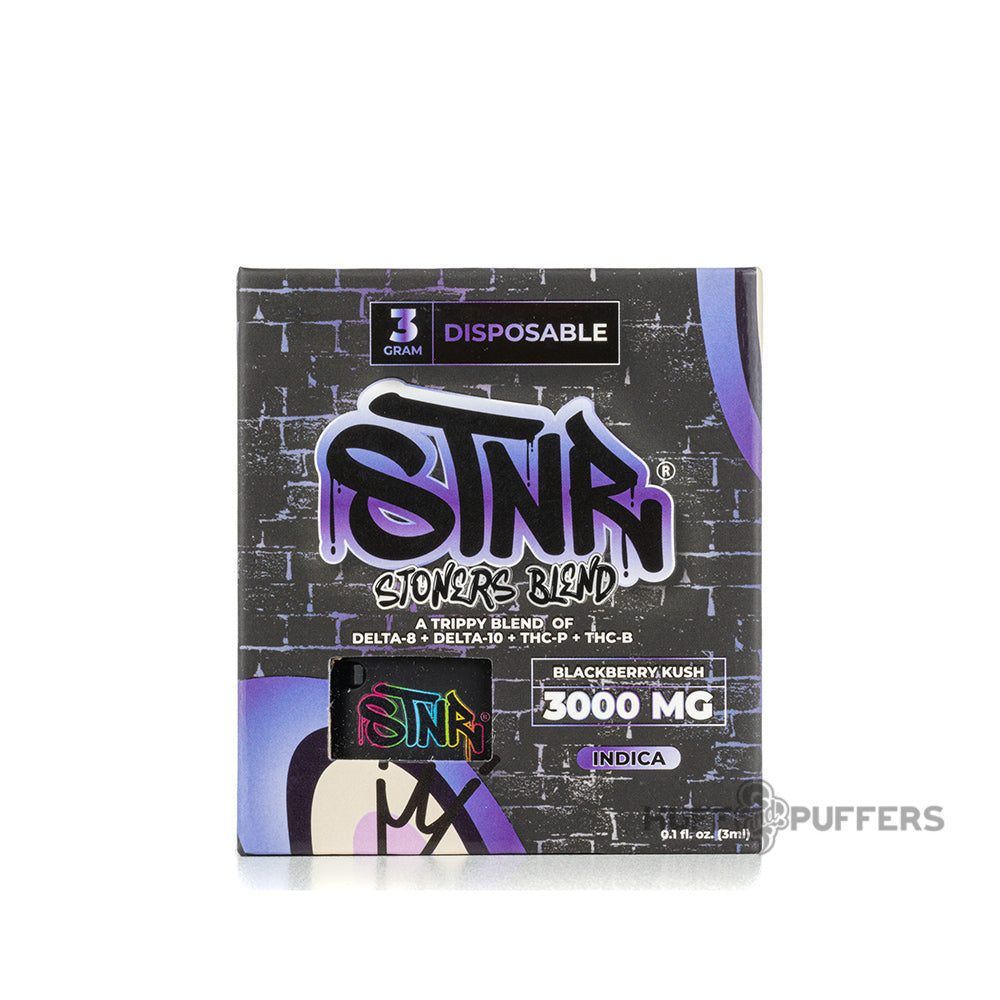 stnr stoners blend disposable vape 3g blackberry kush