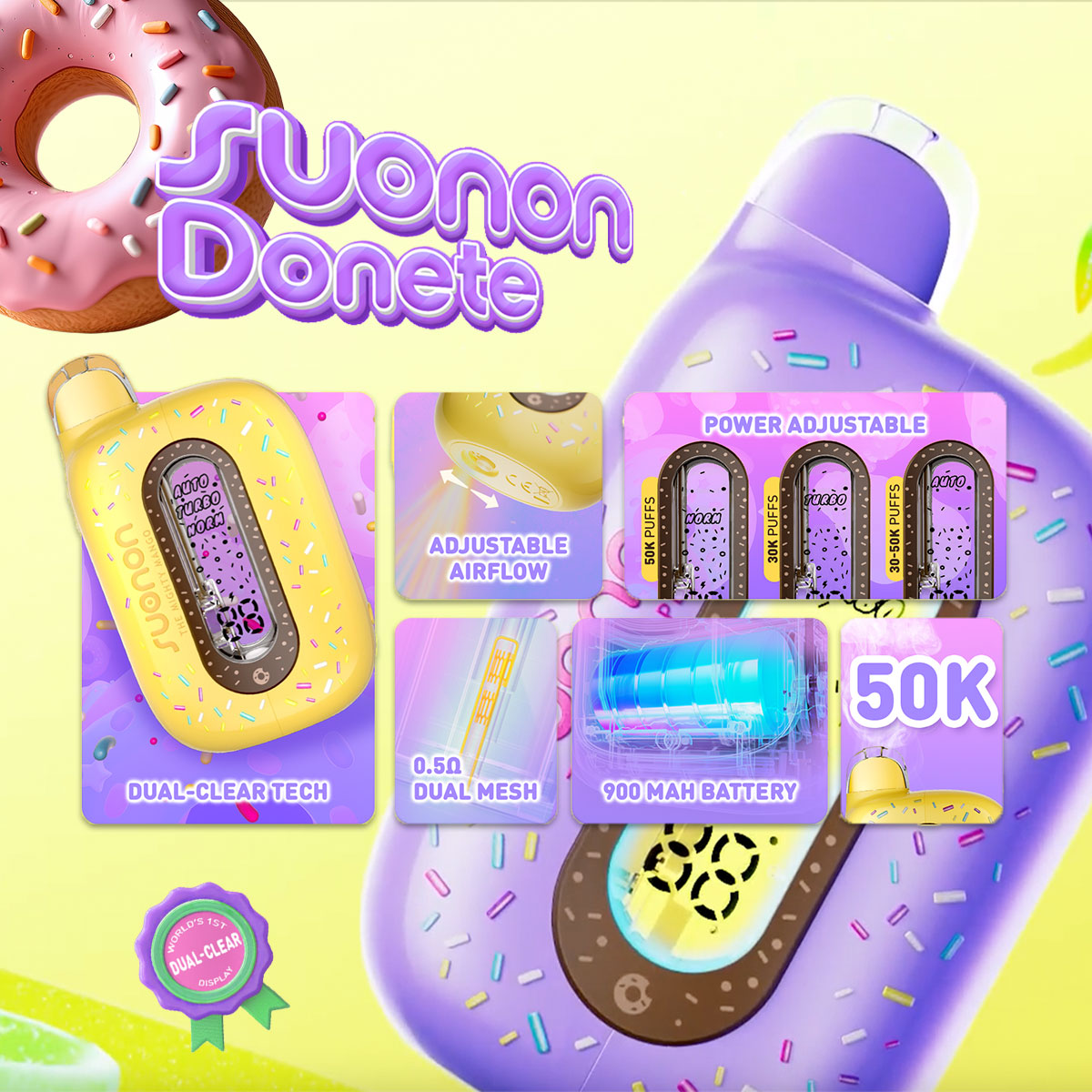 Suonon Donete Disposable Vape features