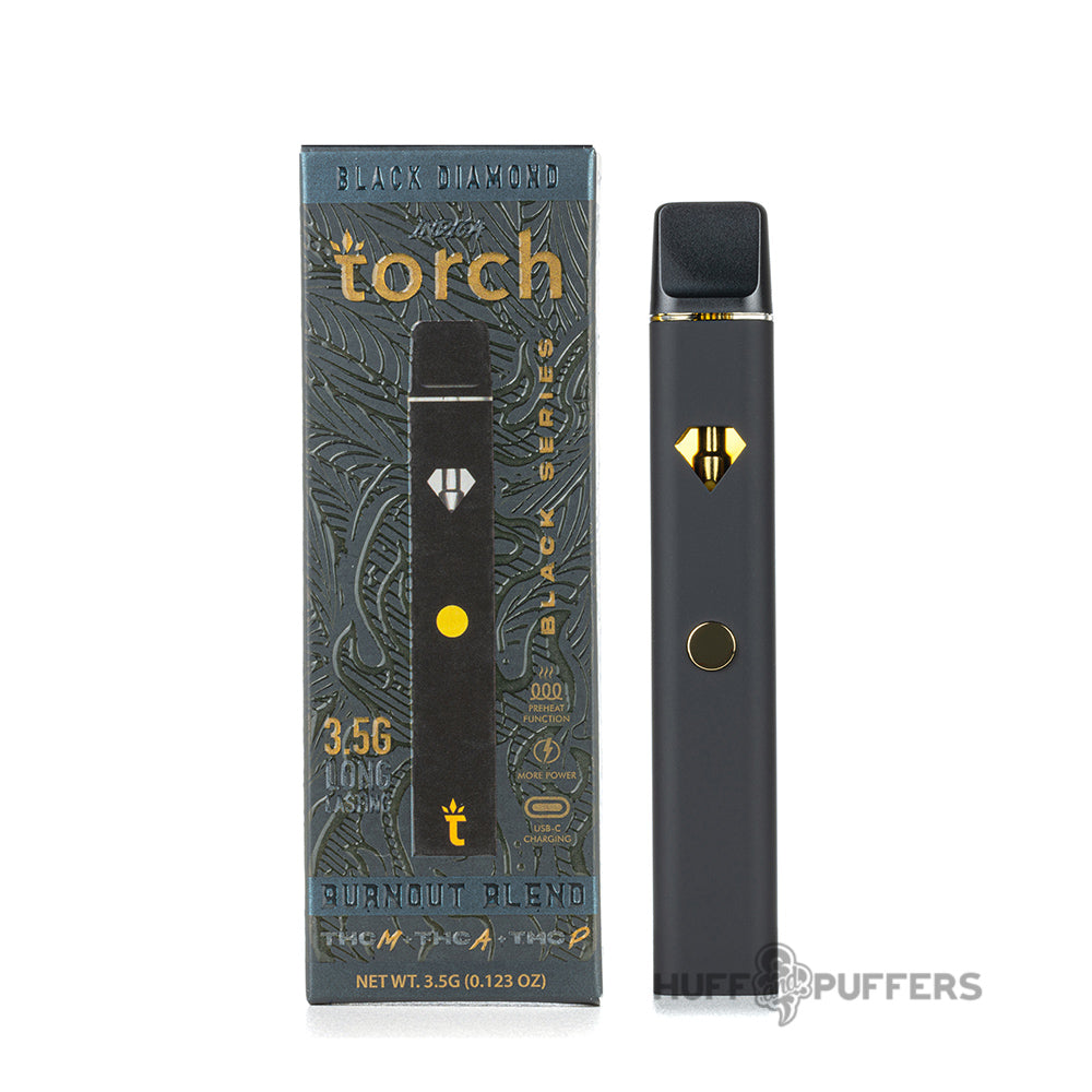 torch bunrout blend black series disposable 3.5g black diamond with pen