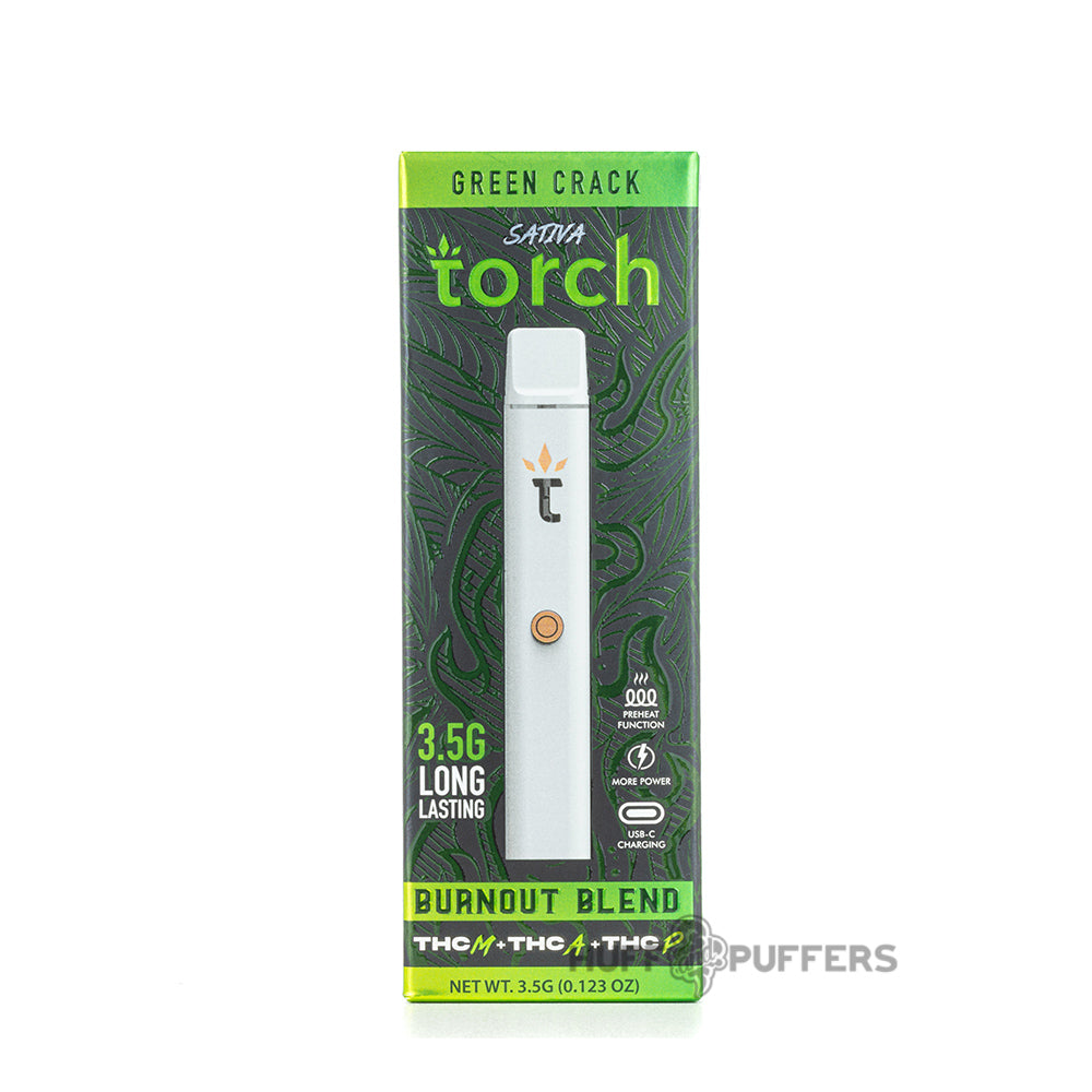 torch burnout blend disposable 3.5g green crack