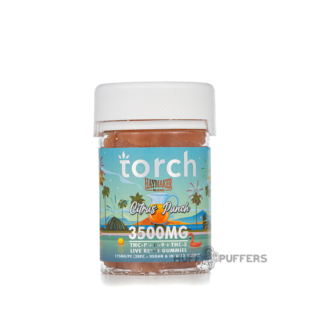 torch haymaker blend live resin gummies 3500mg citrus punch