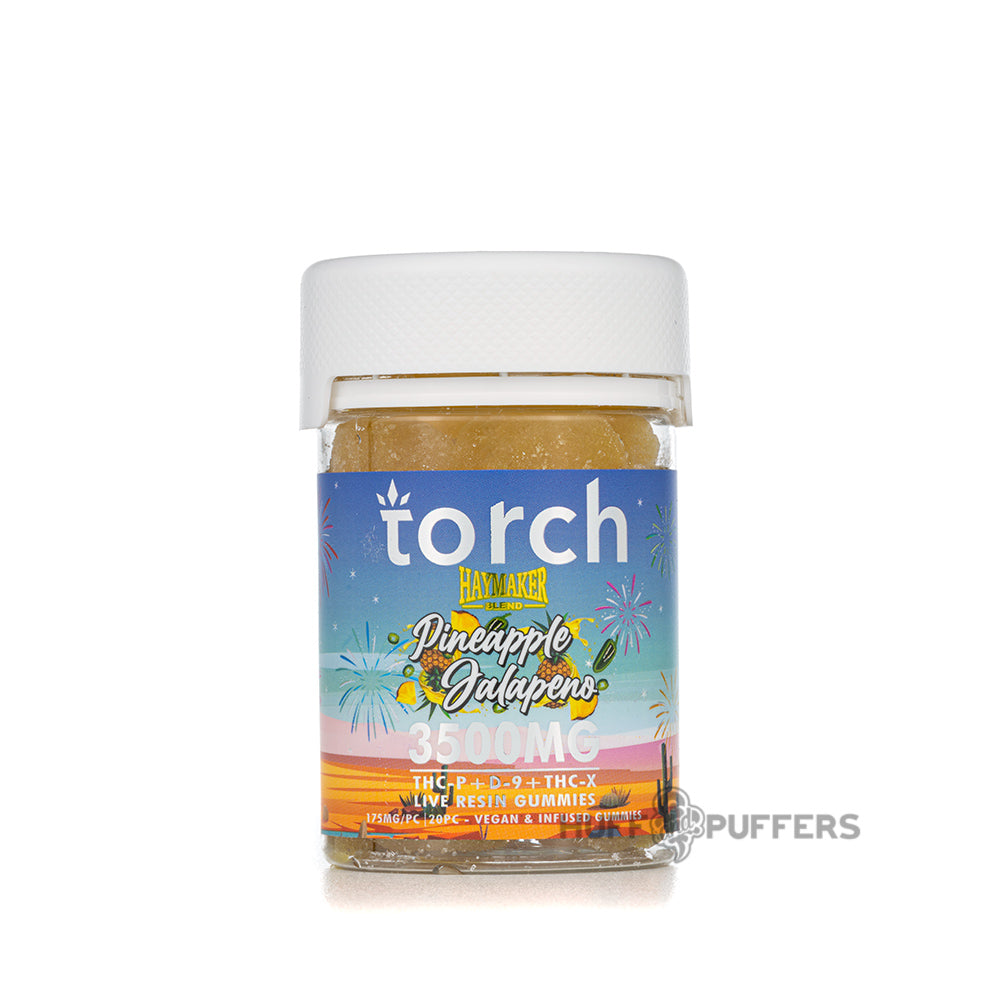 torch haymaker blend live resin gummies 3500mg pineapple jalapeno