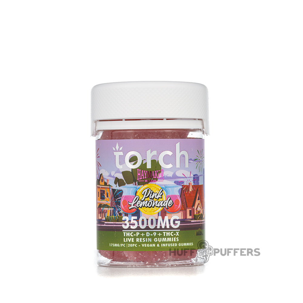 torch haymaker blend live resin gummies 3500mg pink lemonade